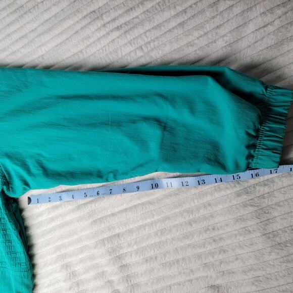 Vintage Great Cavalier Teal Zip Up Jacket Textured Geometric Boho Retro - Picture 6 of 8